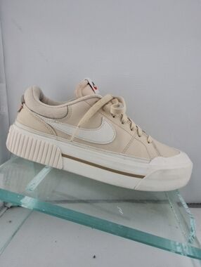 Nike Blaer Beige Low-Top Sneakers with White Swoosh